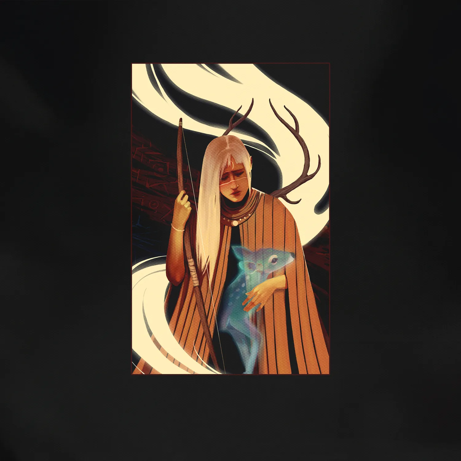 Death Howl Cover Drawstring Backpack - Image 2