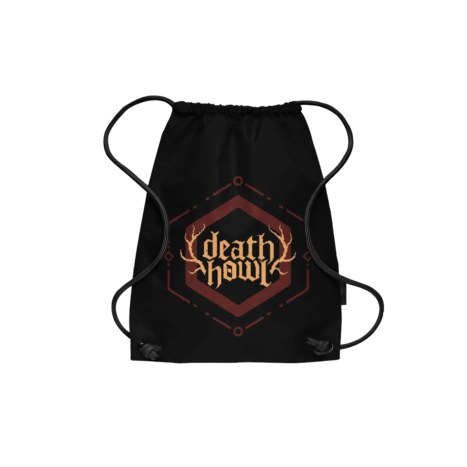 Death Howl Logo Drawstring Backpack - Image 3