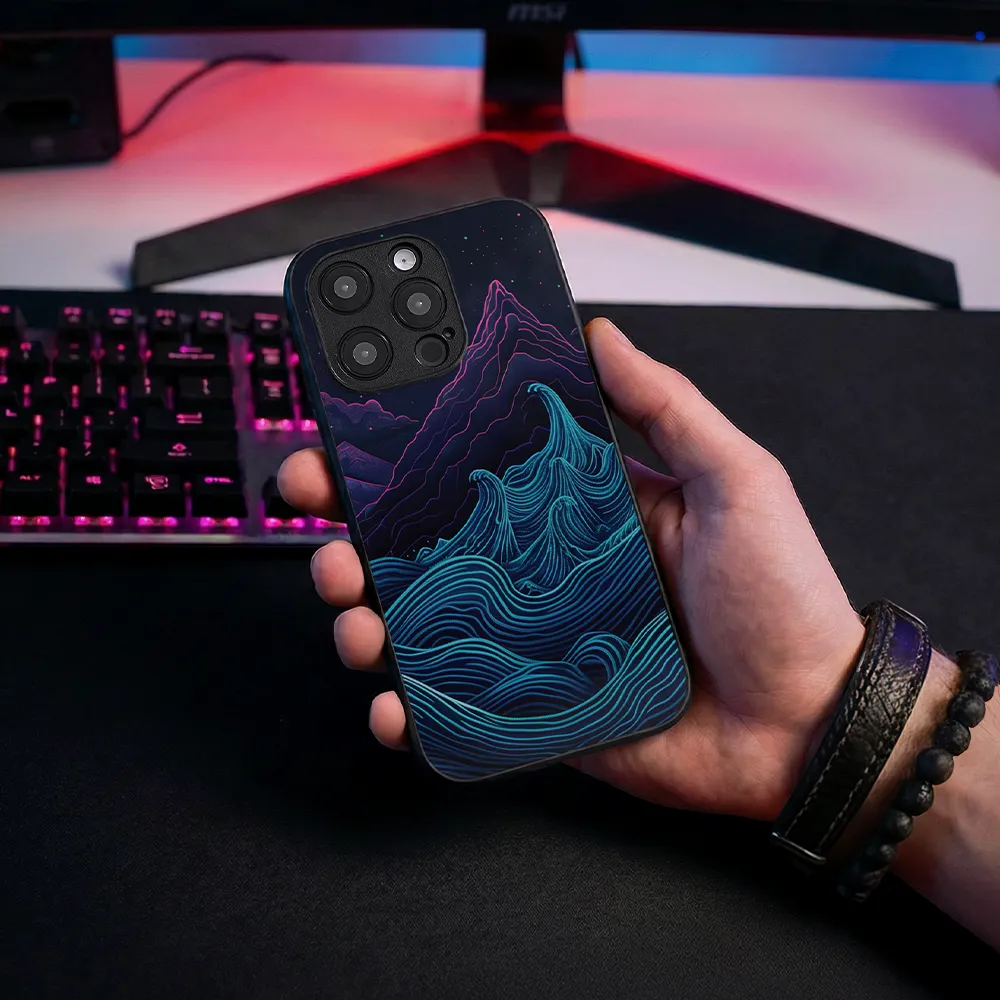 Etui szklane Retrowave Mountains - Image 3