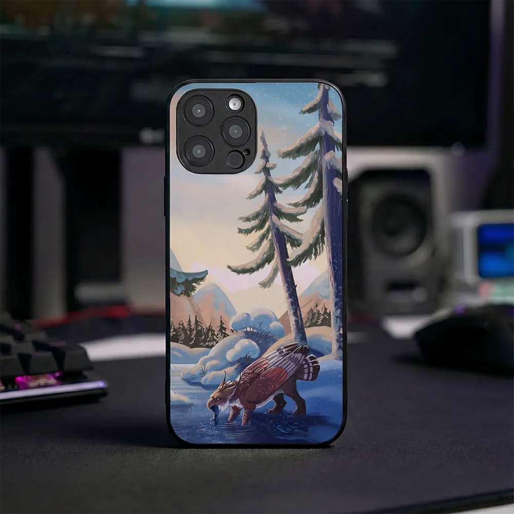 Etui szklane Winter Fishing