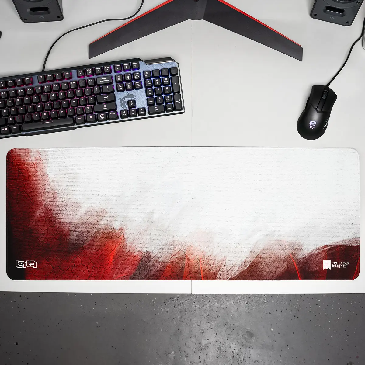 Podkładka pod Mysz Red & White Banner - Image 12